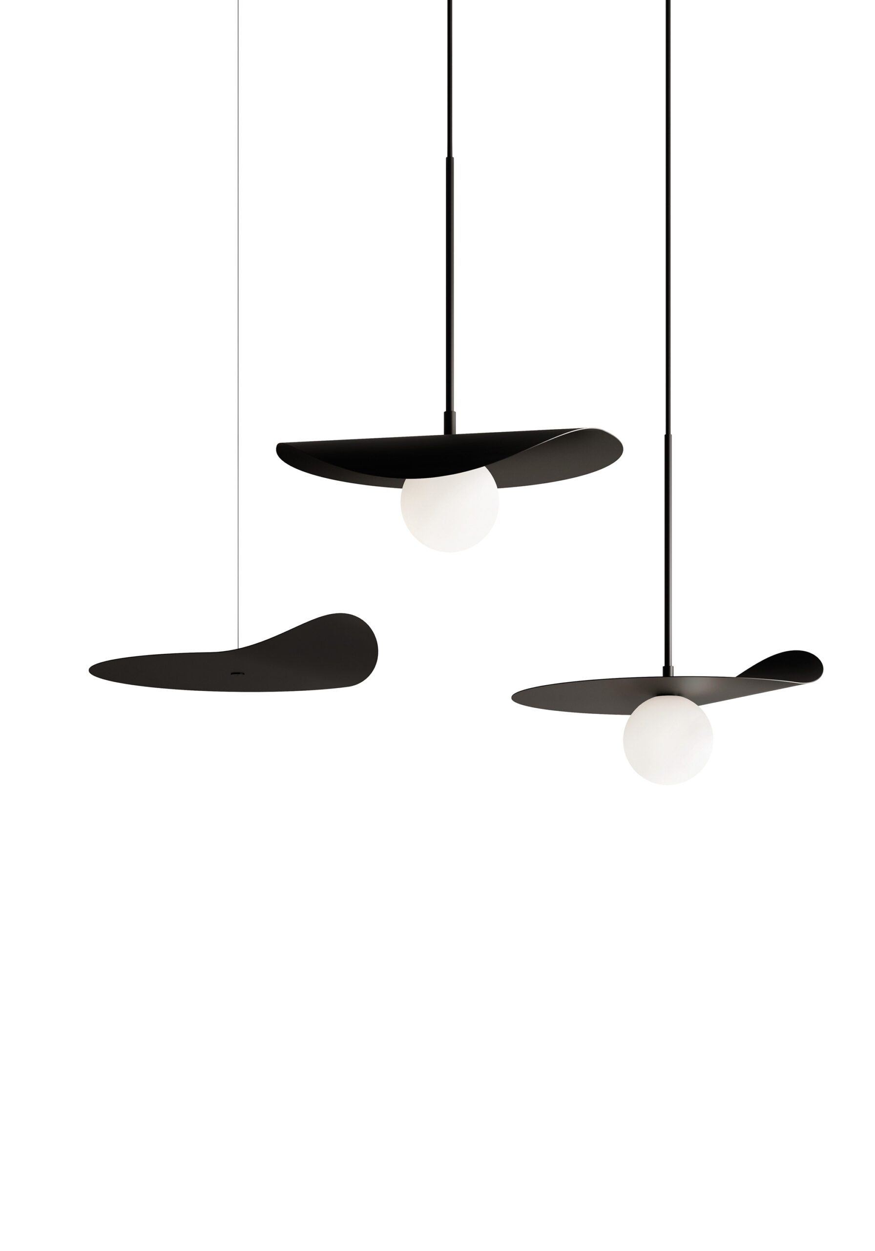 Suspension Flow en verre et métal par Chris Basias x KDLN