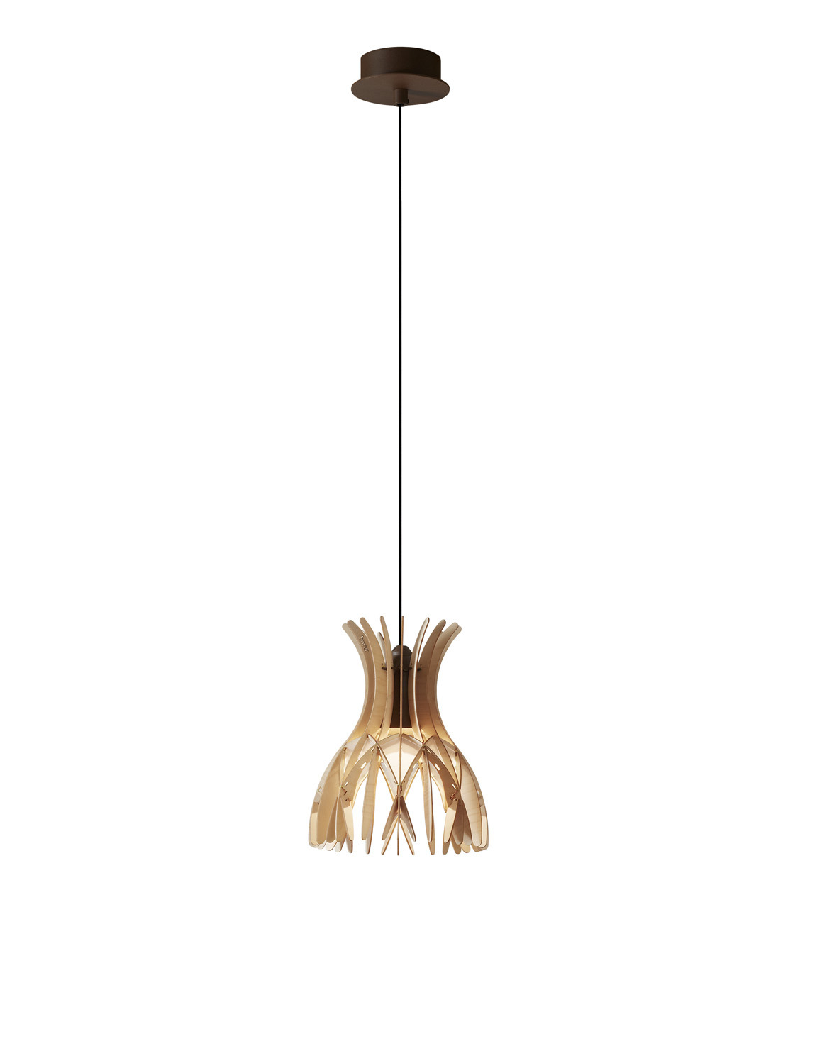 Suspension Domita S20 en bois de hêtre par Benedetta Tagliabue & Joana Bover x Bover