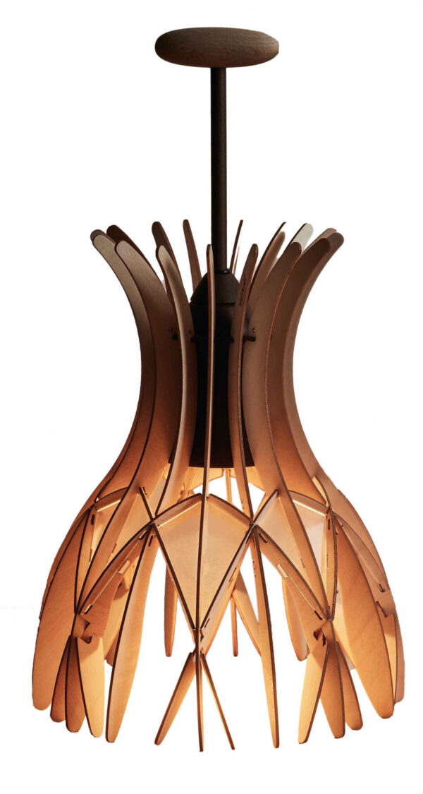 Lampe à poser Domita M36 en aluminium et bois de hêtre par Benedetta Tagliabue & Joana Bover x Bover