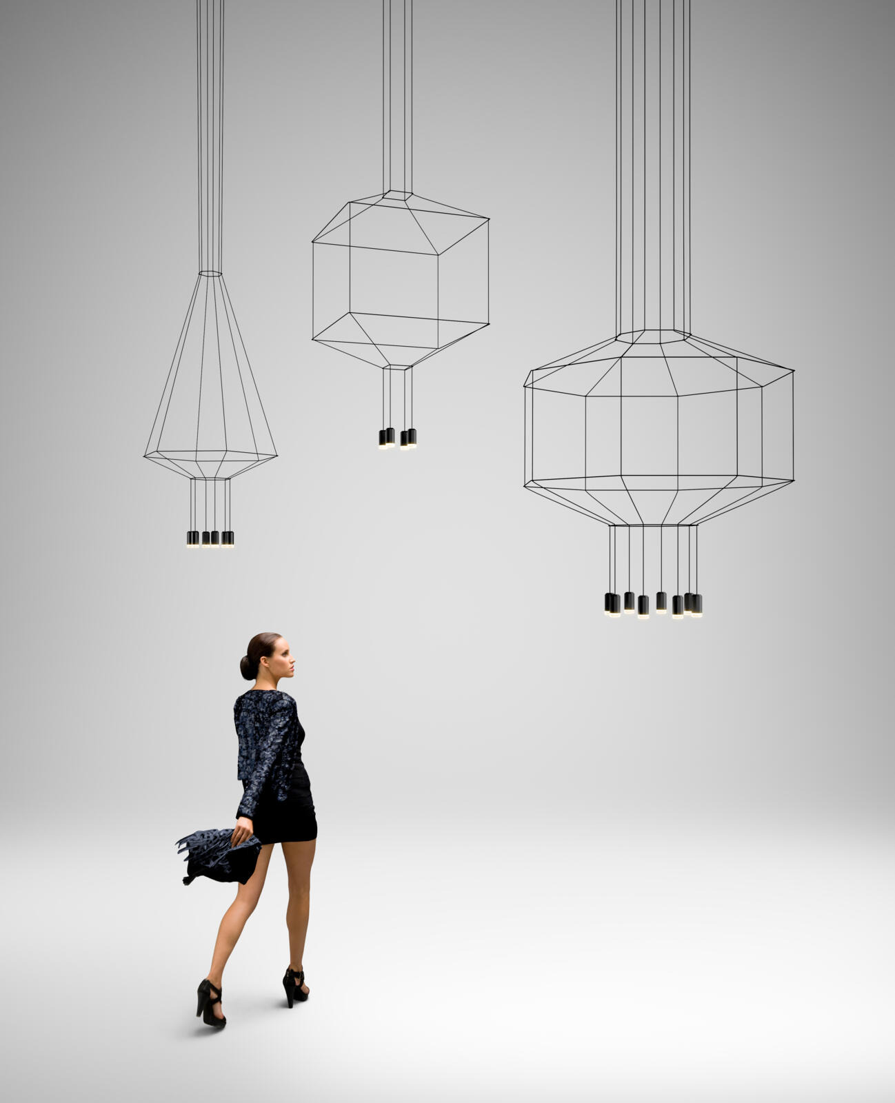 Suspension Wireflow 0299 au design géométrique par Arik Levy x Vibia Suspension Wireflow 0299 au design géométrique par Arik Levy x Vibia