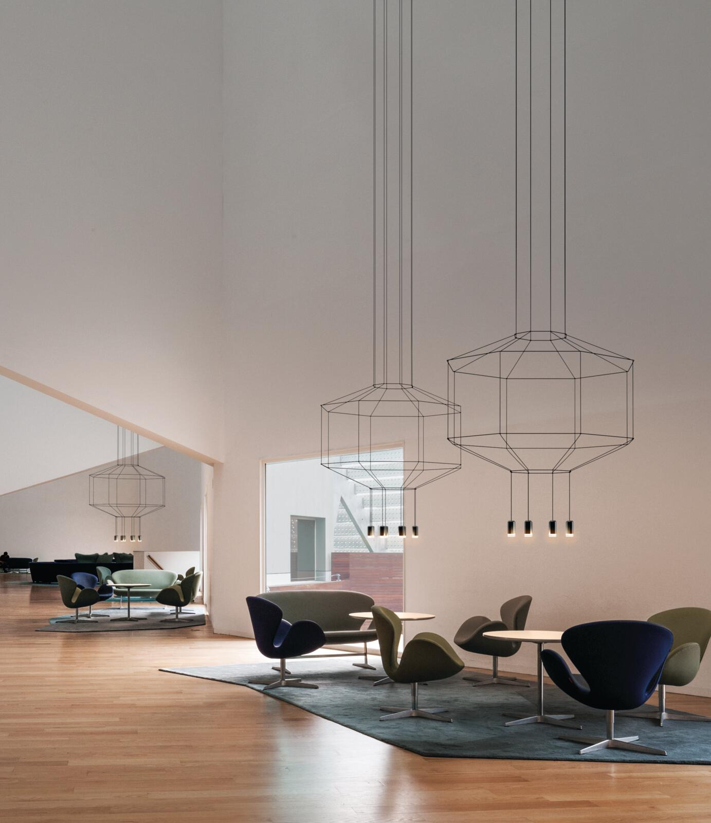 Suspension Wireflow 0300 au design géométrique par Arik Levy x Vibia Suspension Wireflow 0300 au design géométrique par Arik Levy x Vibia