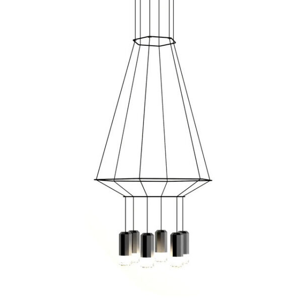 Suspension Wireflow triangle au design géométrique par Arik Levy x Vibia