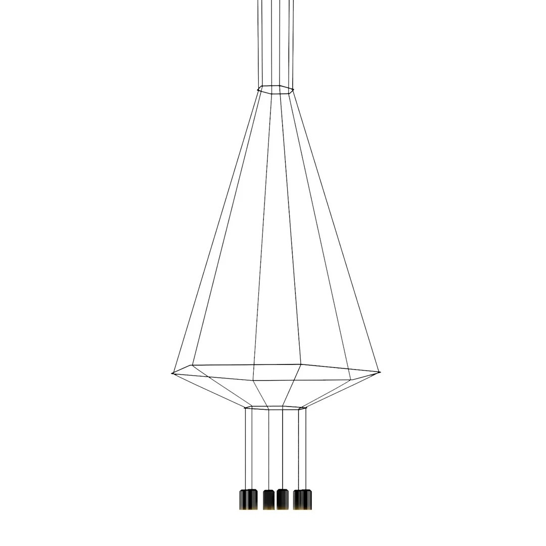 Suspension Wireflow triangle au design géométrique par Arik Levy x Vibia Suspension Wireflow triangle au design géométrique par Arik Levy x Vibia