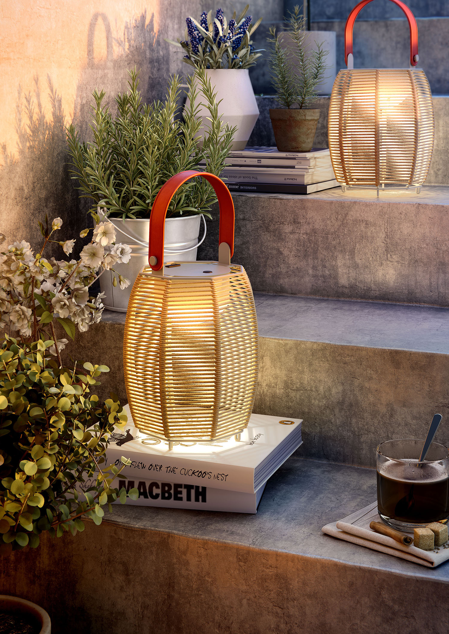 Lampe à poser Tanit en coton par Gonzalo Milà x Bover