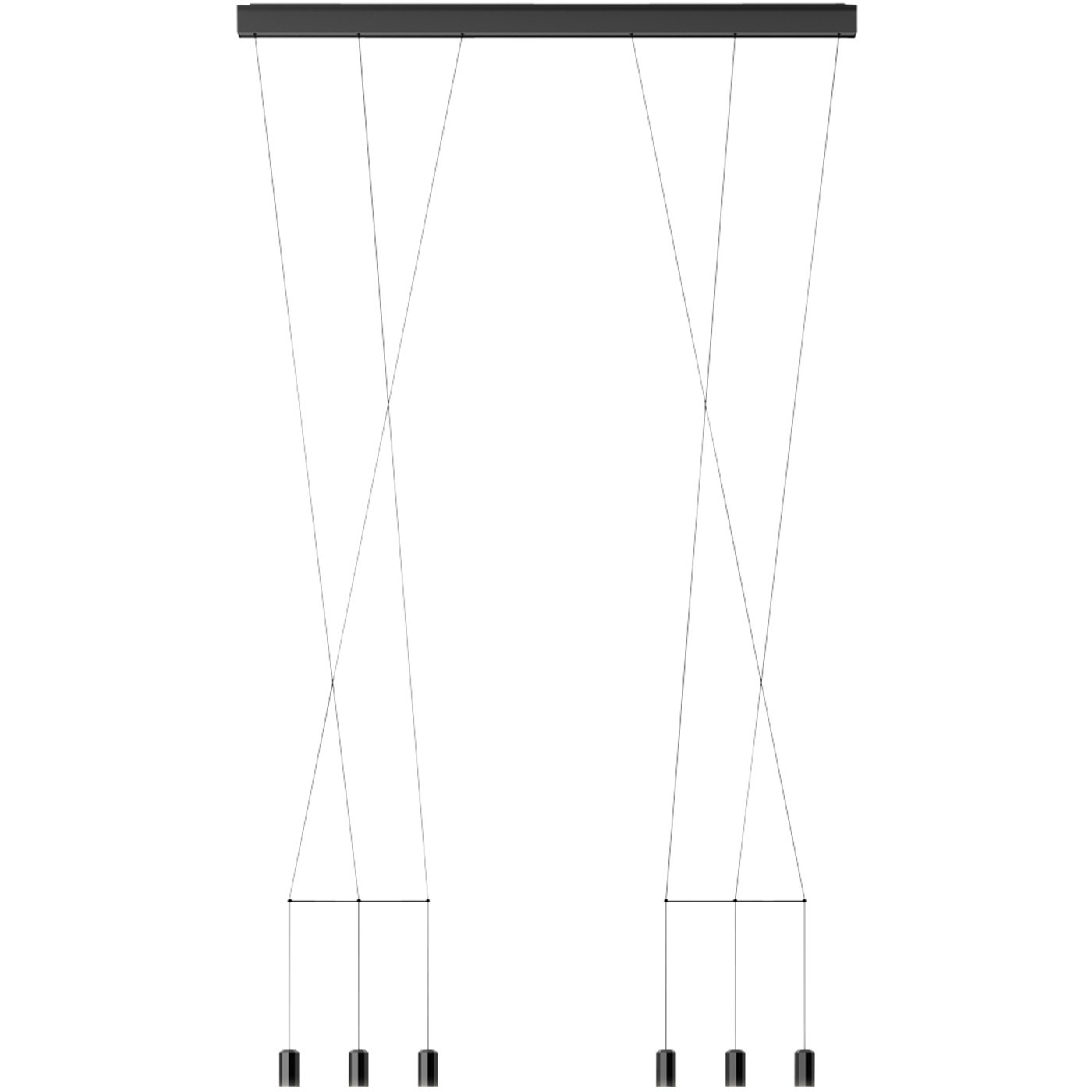 Suspension Wireflow Lineal au design géométrique par Arik Levy x Vibia