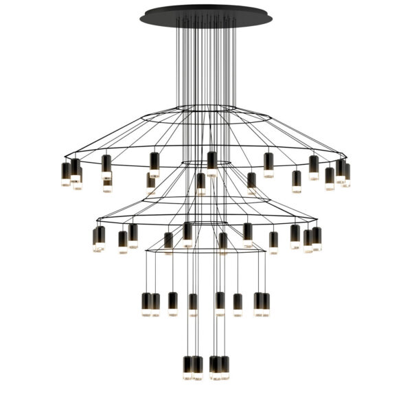 Suspension Wireflow Big 2 au design géométrique par Arik Levy x Vibia