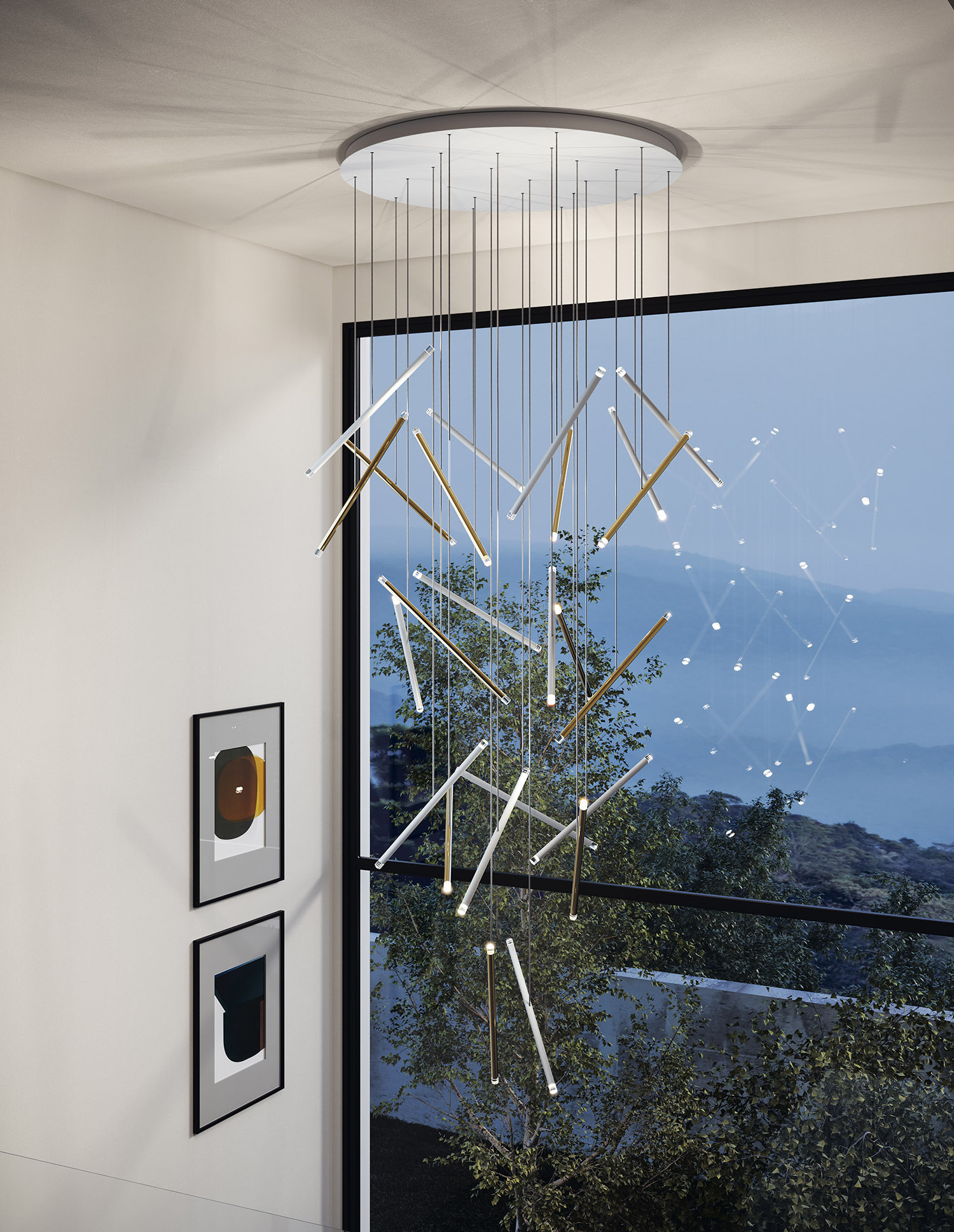 Suspension A-Tube Nano duo en méthacrylate par Studio Italia Design x Lodes Suspension A-Tube Nano duo en méthacrylate par Studio Italia Design x Lodes