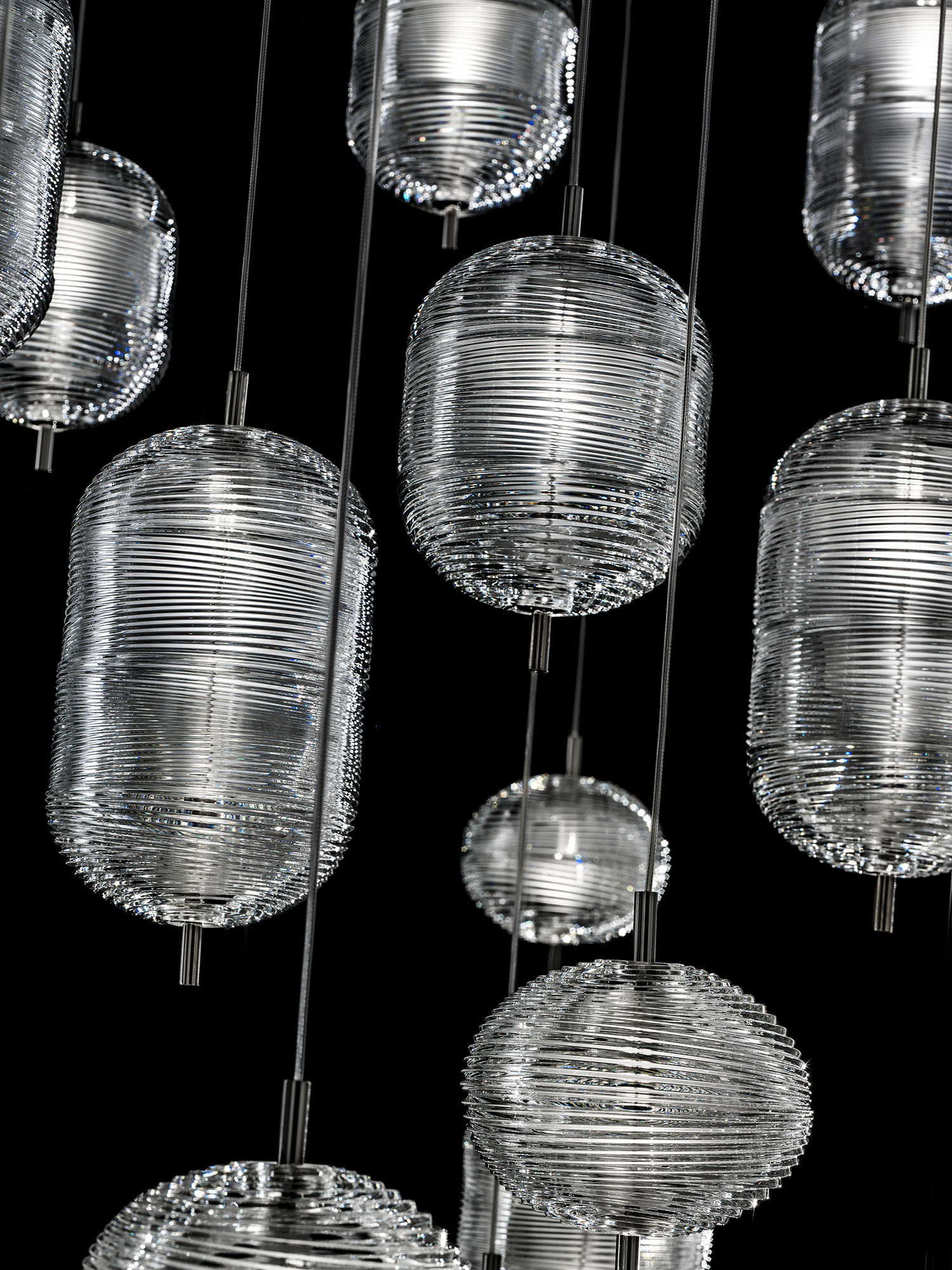 Suspension Jefferson en cristal par Luca Nichetto x Lodes Suspension Jefferson en cristal par Luca Nichetto x Lodes