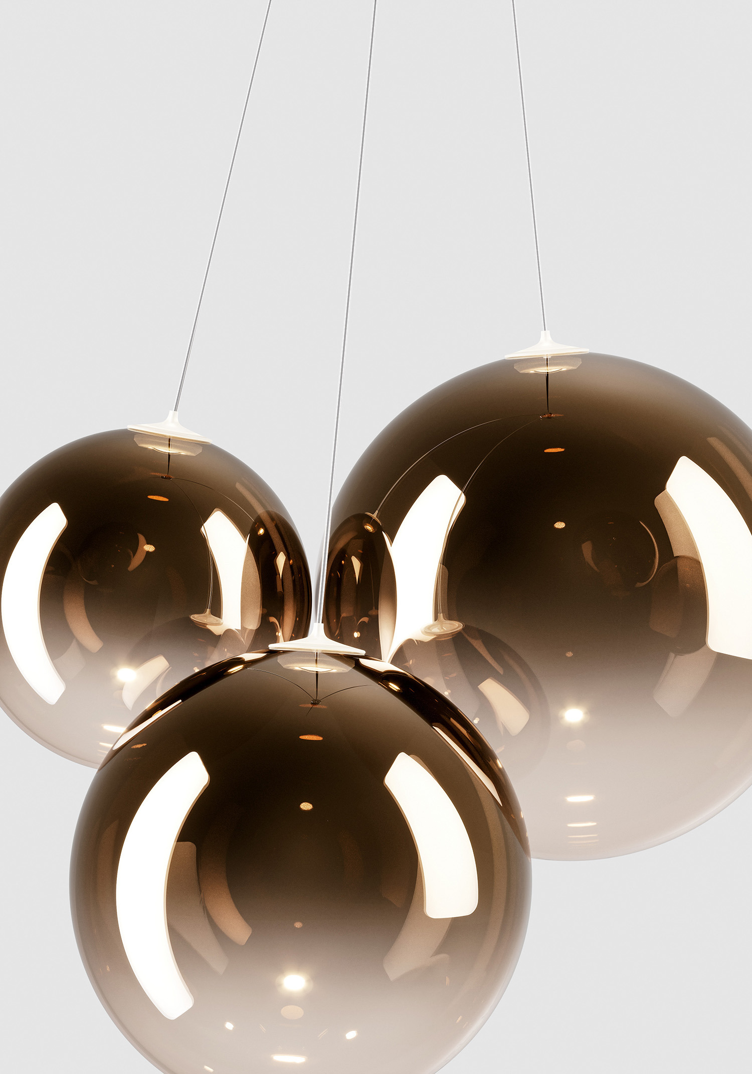 Suspension Random Cluster en verre soufflé par Chia–Ying Lee x Lodes Suspension Random Cluster en verre soufflé par Chia–Ying Lee x Lodes