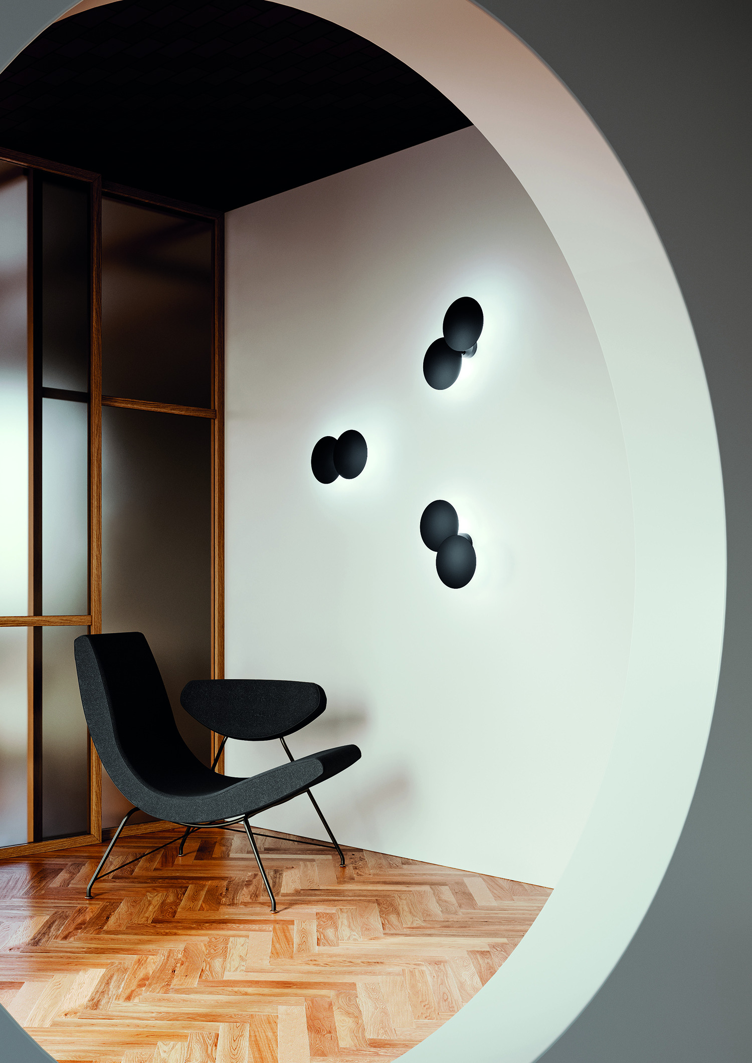 Applique murale Puzzle round en métal par Studio Italia Design x Lodes Applique murale Puzzle round en métal par Studio Italia Design x Lodes