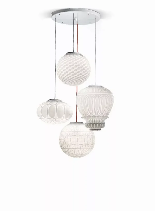 Suspension Arabesque 6987/4 en verre soufflé par MM Lampadari x MM Lampadari