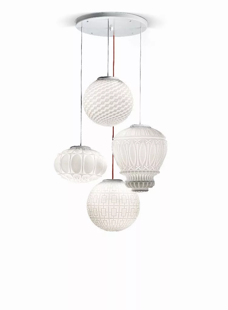 Suspension Arabesque 6987/4 en verre soufflé par MM Lampadari x MM Lampadari