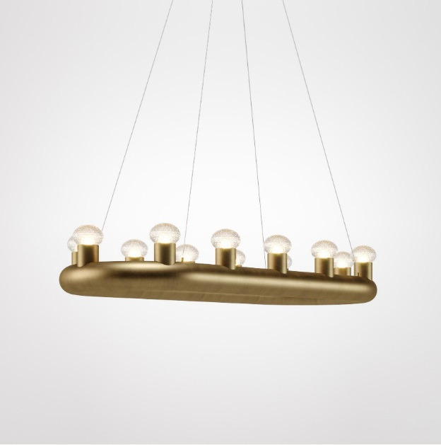 Suspension Kingdom ovale en métal par Leo De Carlo x MM Lampadari Suspension Kingdom ovale en métal par Leo De Carlo x MM Lampadari