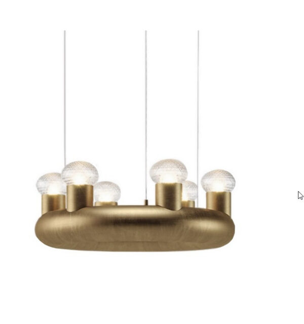 Suspension Kingdom rond en métal par Leo De Carlo x MM Lampadari