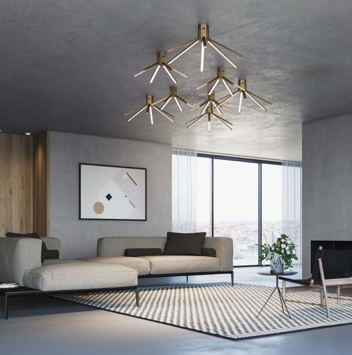 Plafonnier Aster en métal par Roberto Favaretto x MM Lampadari Plafonnier Aster en métal par Roberto Favaretto x MM Lampadari