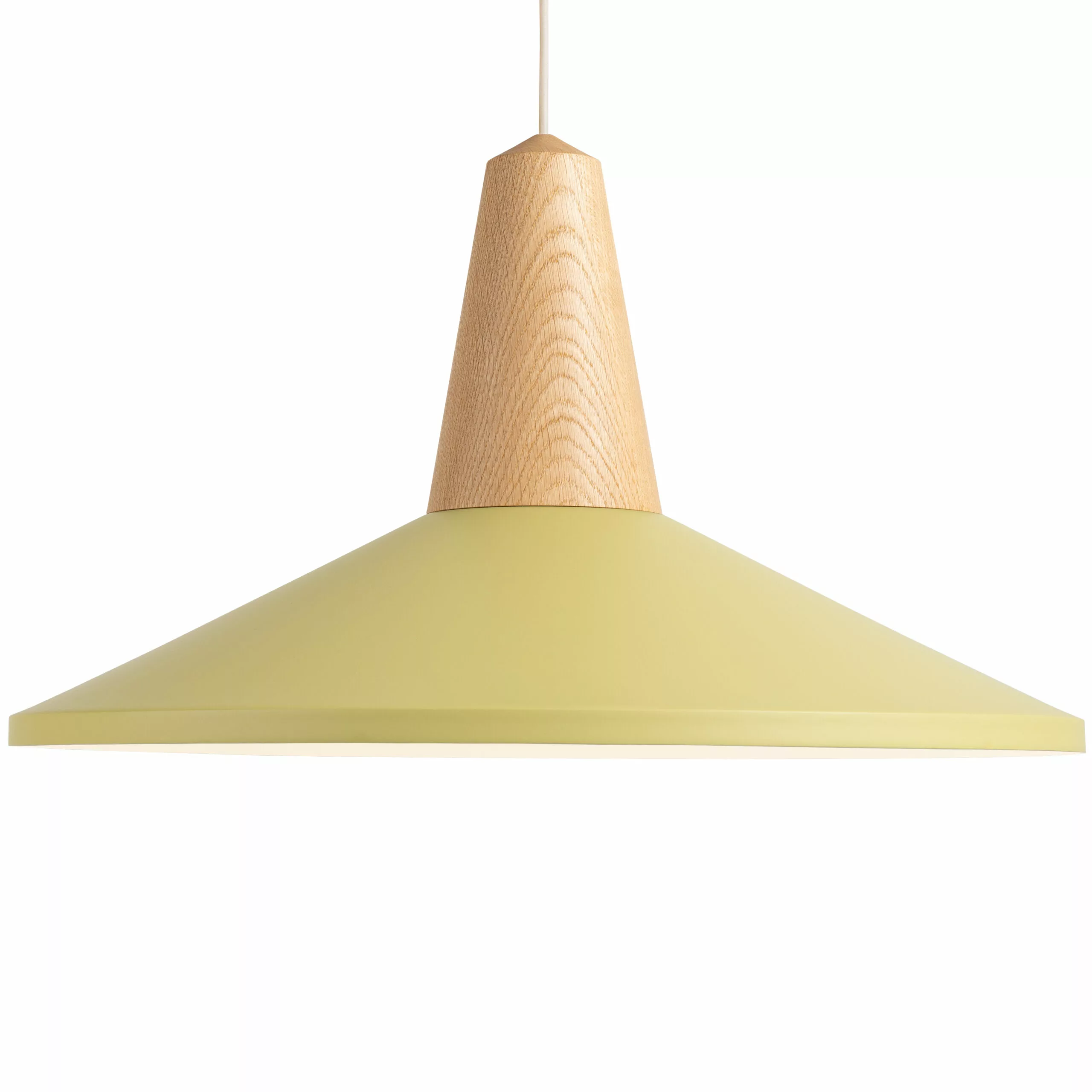 Suspension en Chêne Eikon Shell au design scandinave par Schneid Lighting
