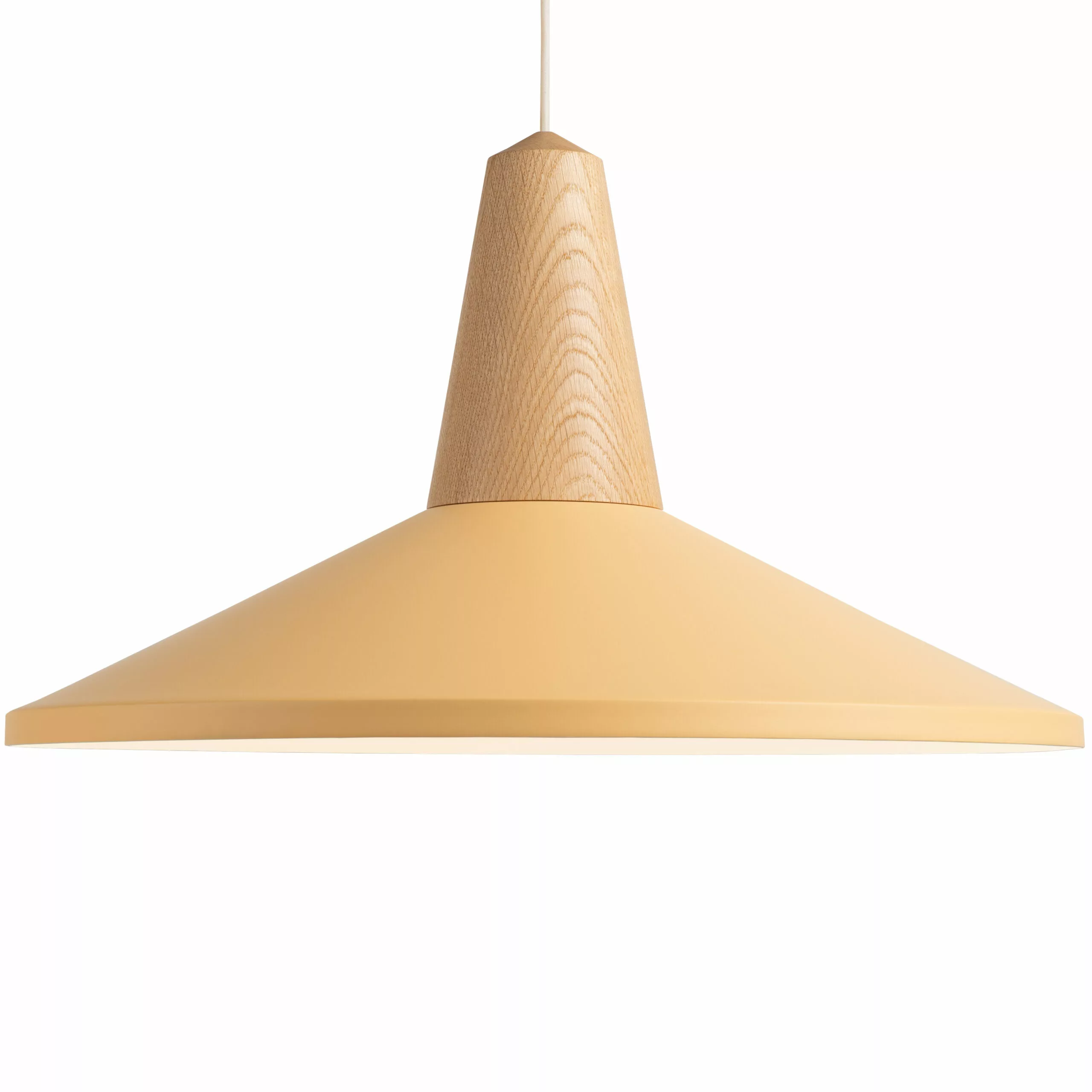 Suspension en Chêne Eikon Shell au design scandinave par Schneid Lighting
