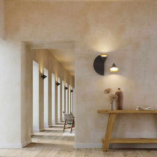 Applique Murale LED en Fer Noir Design Élégant Chic