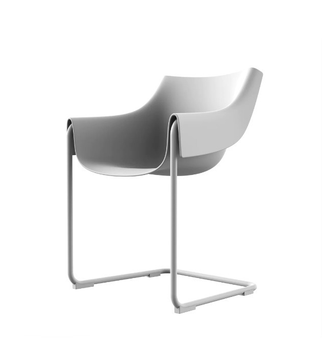 Chaise en porte-à-faux Manta en polyéthylène au design contemporain par Eugeni Quitllet x Vondom
