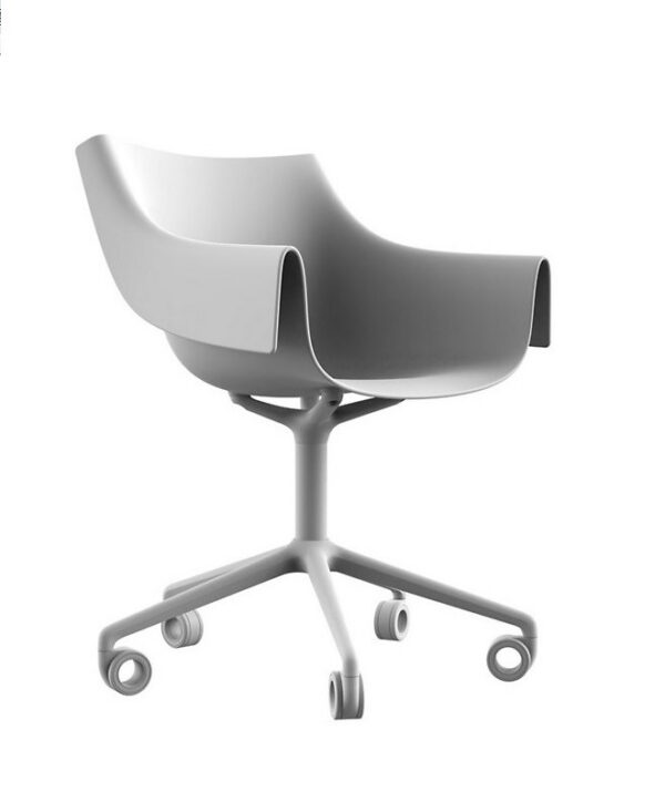 Chaise pivotante à roulettes Manta en polypropylène au design contemporain par Eugeni Quitllet x Vondom