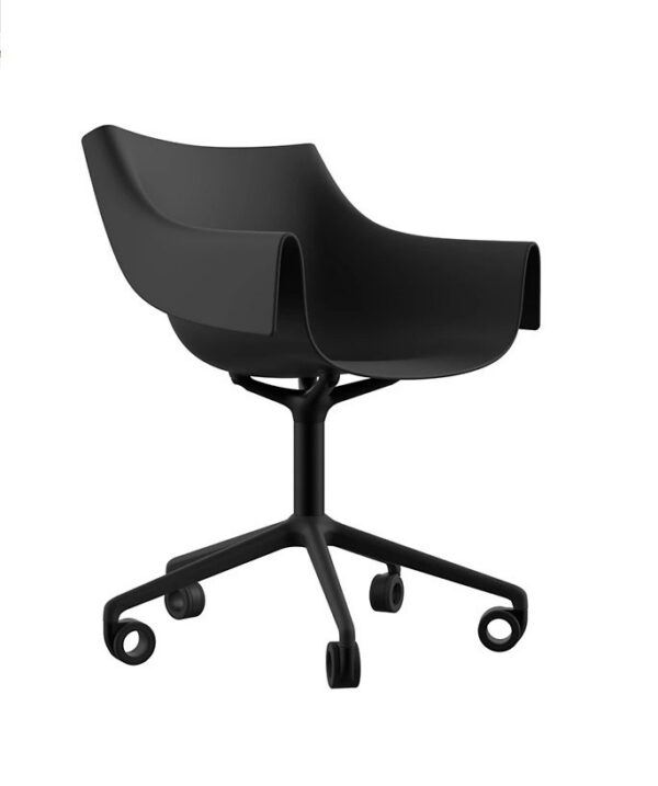 Chaise pivotante à roulettes Manta en polypropylène au design contemporain par Eugeni Quitllet x Vondom