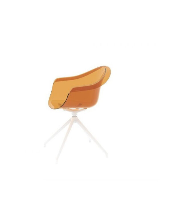 Chaise pivotante en acier Incasso en polycarbonate translucide au design contemporain par Archirivolto Design x Vondom