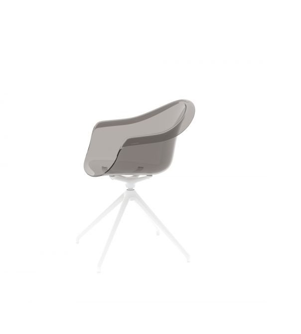 Chaise pivotante en acier Incasso en polycarbonate translucide au design contemporain par Archirivolto Design x Vondom