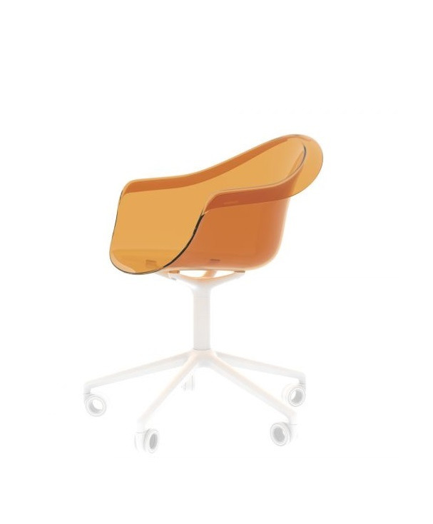 Chaise Incasso avec roulettes en polycarbonate translucide au design contemporain par Archirivolto Design x Vondom