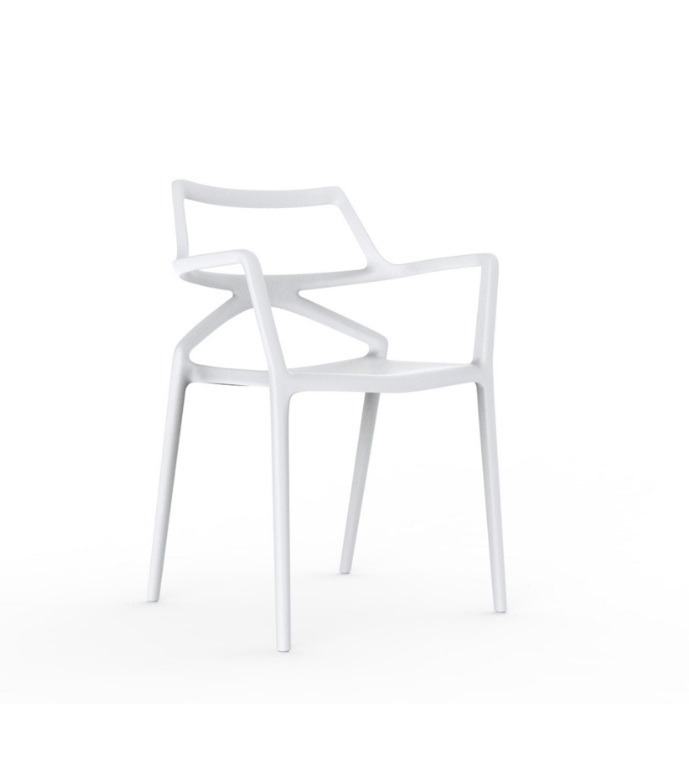 Chaise avec accoudoirs Delta en polypropylène au design contemporain par Jorge Pensi x Vondom