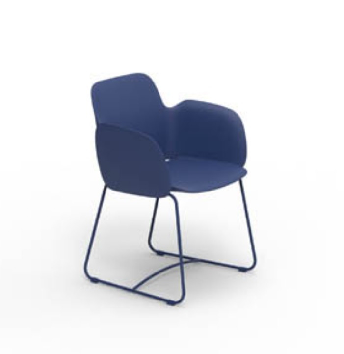Chaise à accoudoirs Pezzettina pieds en Acier au design contemporain par Archirivolto Design x Vondom