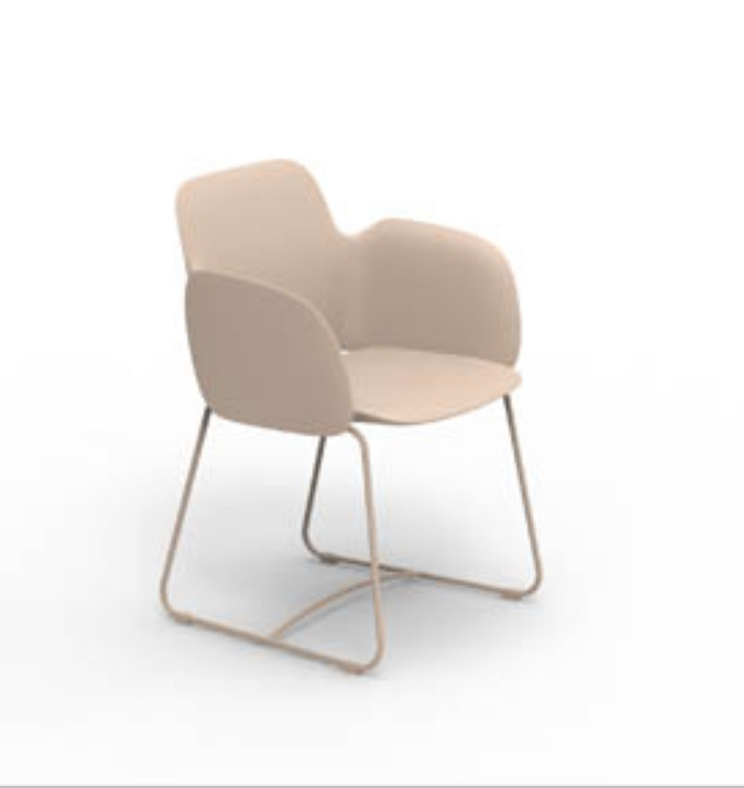 Chaise à accoudoirs Pezzettina pieds en Acier au design contemporain par Archirivolto Design x Vondom