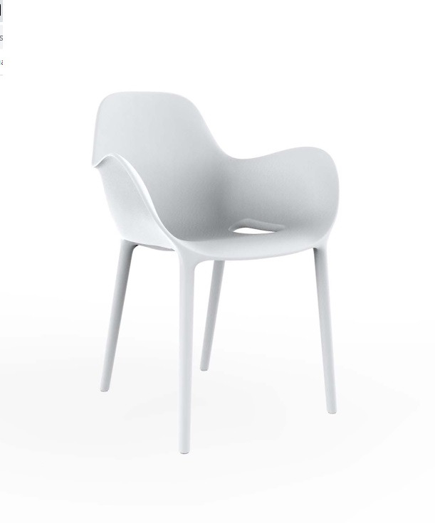 Chaise avec accoudoirs Sabinas en polypropylène au design contemporain par Javier Mariscal x Vondom