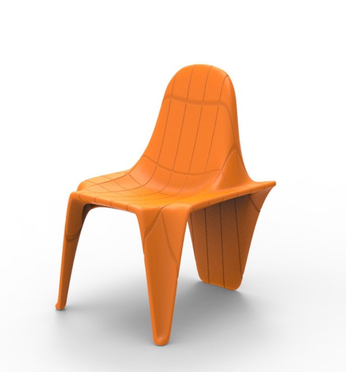 Chaise F3 en résine de polyéthylène au design contemporain par Fabio Novembre x Vondom