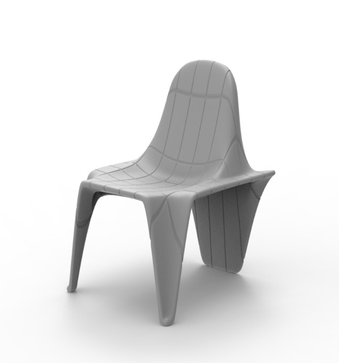 Chaise F3 en résine de polyéthylène au design contemporain par Fabio Novembre x Vondom