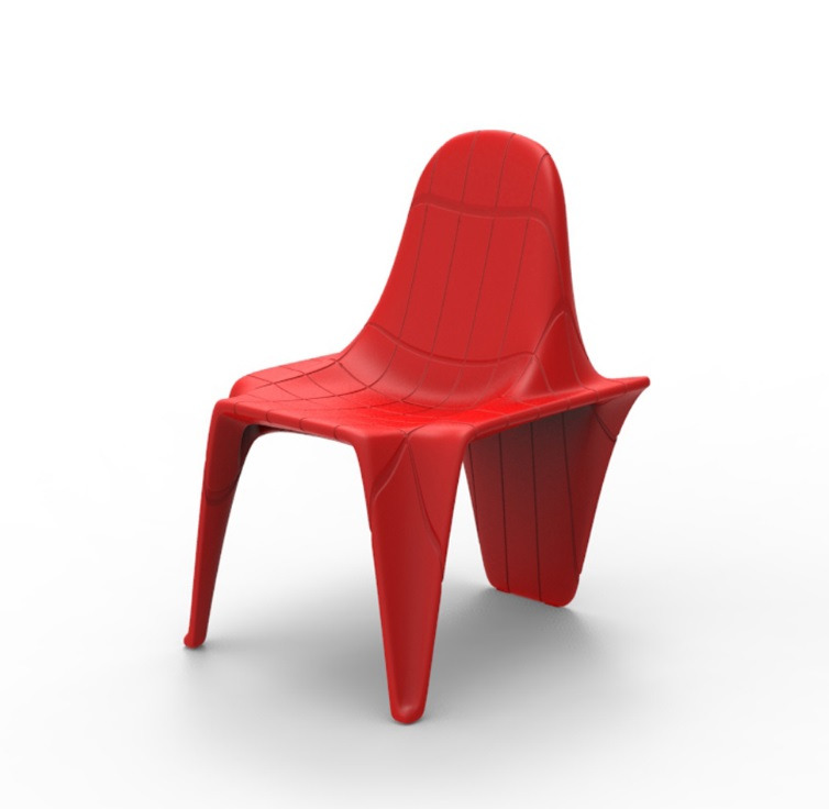 Chaise F3 en résine de polyéthylène au design contemporain par Fabio Novembre x Vondom