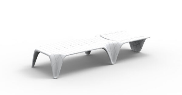 Chaise longue F3 en polyéthylène au design contemporain par Fabio Novembre x Vondom