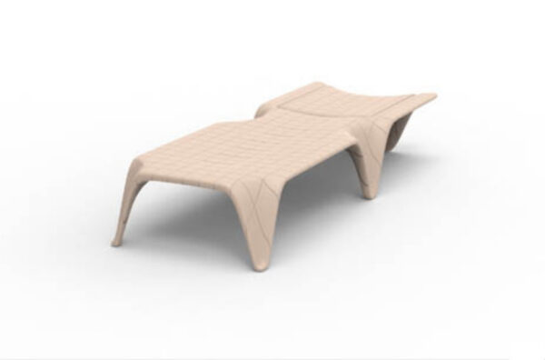 Chaise longue F3 en polyéthylène au design contemporain par Fabio Novembre x Vondom