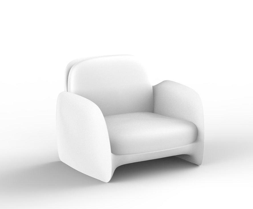 Fauteuil Pezzettina en polyéthylène au design contemporain par Archirivolto Design x Vondom