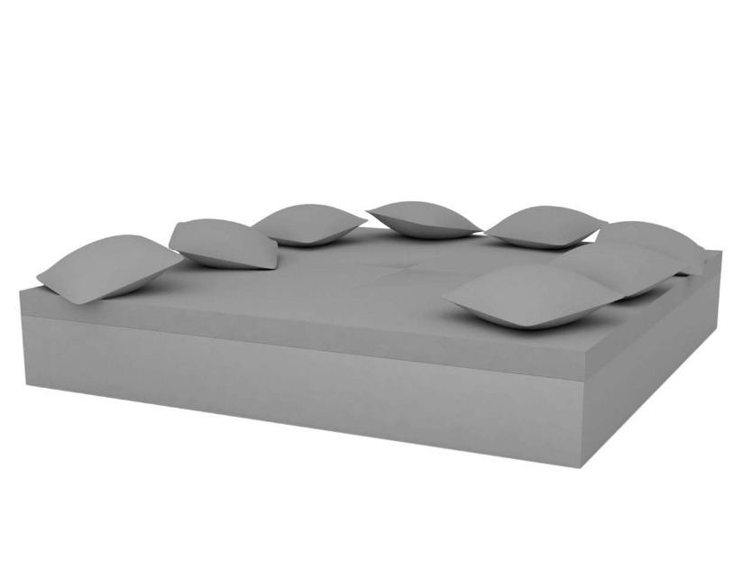 Lit de jardin Jut Chill en polyéthylène au design contemporain par Studio Vondom x Vondom Lit de jardin Jut Chill en polyéthylène au design contemporain par Studio Vondom x Vondom