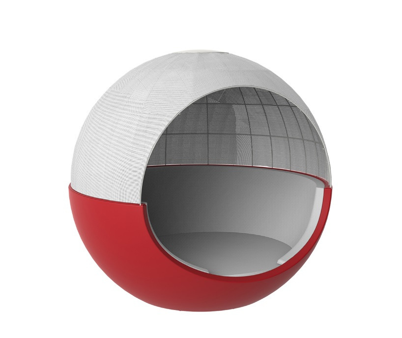 Lit de jardin avec toit ouvrant Ulm Moon en polyéthylène au design contemporain par Ramón Esteve x Vondom Lit de jardin avec toit ouvrant Ulm Moon en polyéthylène au design contemporain par Ramón Esteve x Vondom