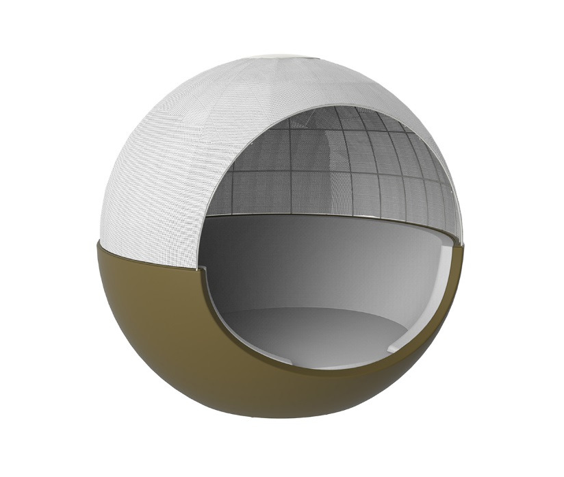 Lit de jardin avec toit ouvrant Ulm Moon en polyéthylène au design contemporain par Ramón Esteve x Vondom Lit de jardin avec toit ouvrant Ulm Moon en polyéthylène au design contemporain par Ramón Esteve x Vondom