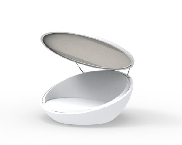 Chaise longue Ulm avec auvent en polyéthylène au design contemporain par Ramón Esteve x Vondom
