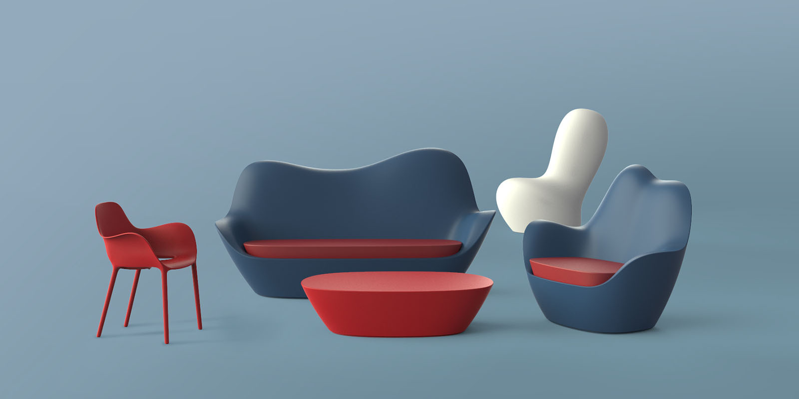 Canapé Sabinas en polyéthylène au design contemporain par Javier Mariscal x Vondom Canapé Sabinas en polyéthylène au design contemporain par Javier Mariscal x Vondom