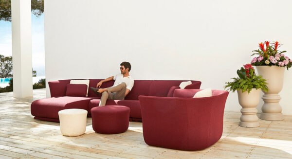 Pouf rond Suave en polyuréthane au design contemporain par Marcel Wanders x Vondom
