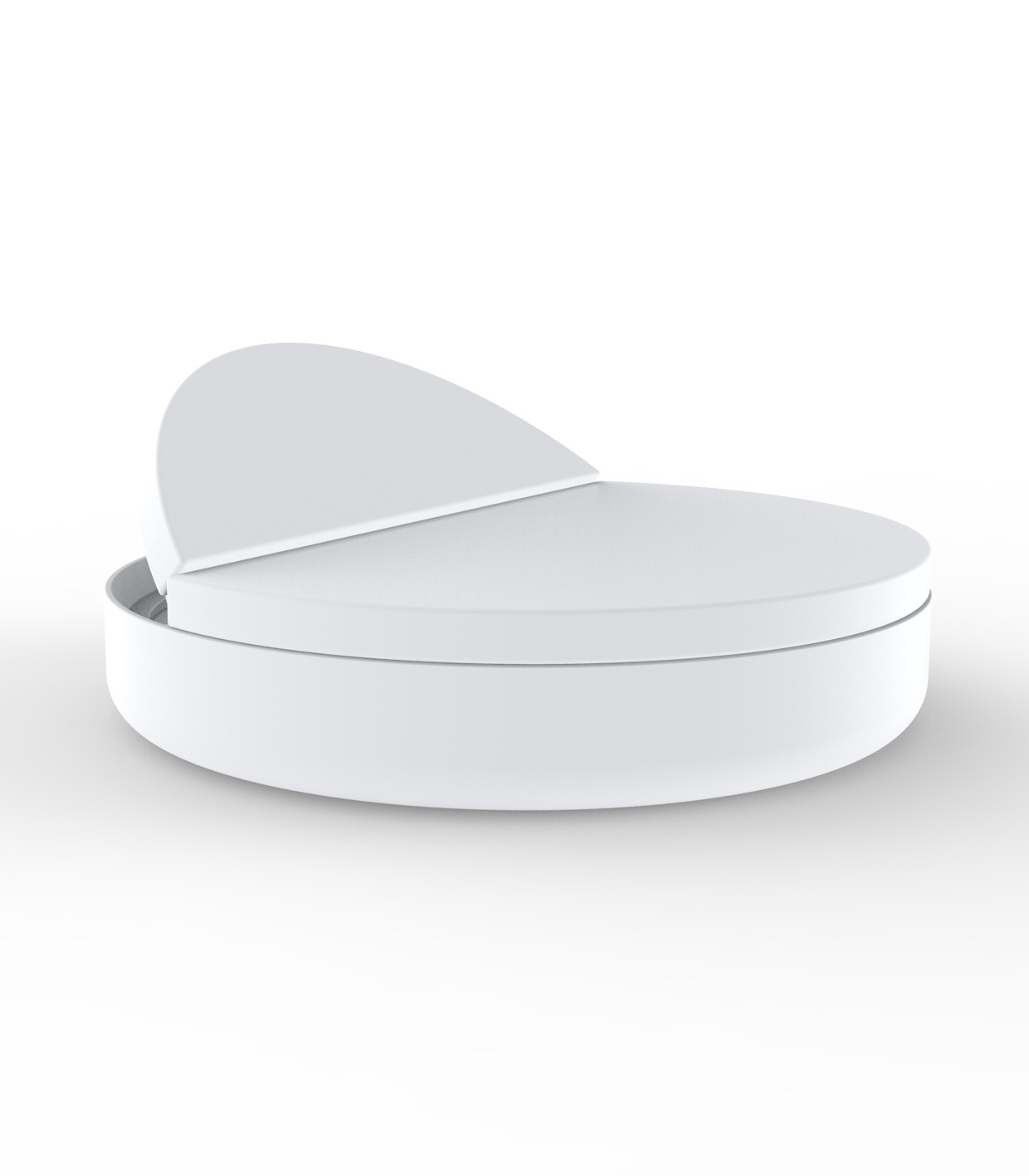 Lit de jardin Ulm avec dossier inclinable au design contemporain par Ramón Esteve x Vondom