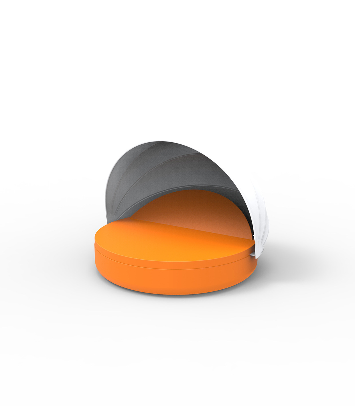 Lit de jardin Ulm avec dossier inclinable et auvent pliant au design contemporain par Ramón Esteve x Vondom