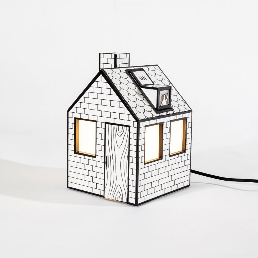 Lampe à poser Maison Papier recyclé par Tomas Schats X Seletti