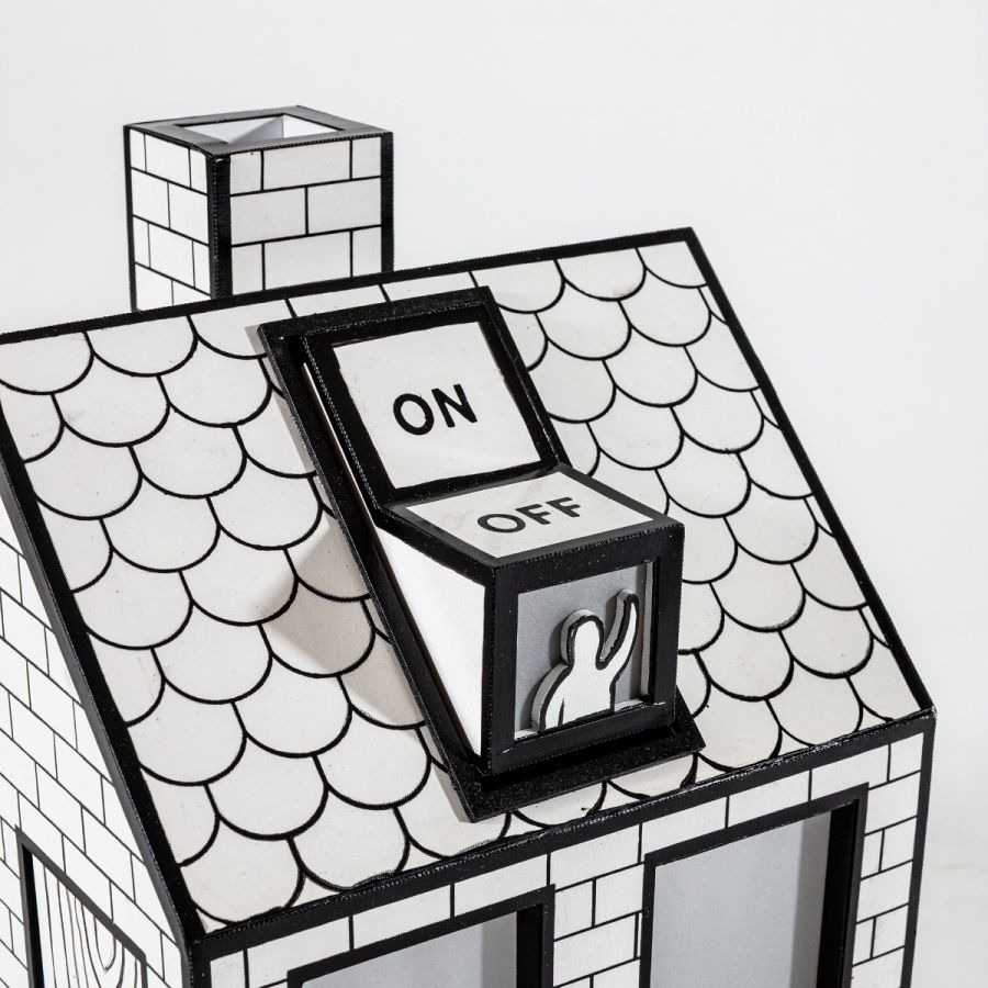 Lampe à poser Maison Papier recyclé par Tomas Schats X Seletti