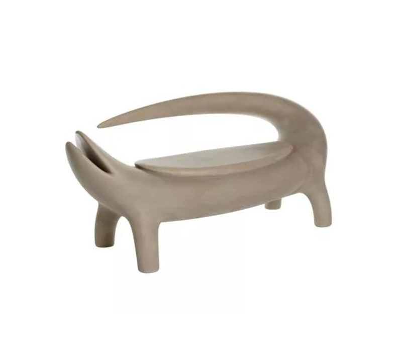 Canapé d'extérieur Big Kroko en bioplastique par Marcantonio x SLIDE Studio Canapé Big Kroko Sahara