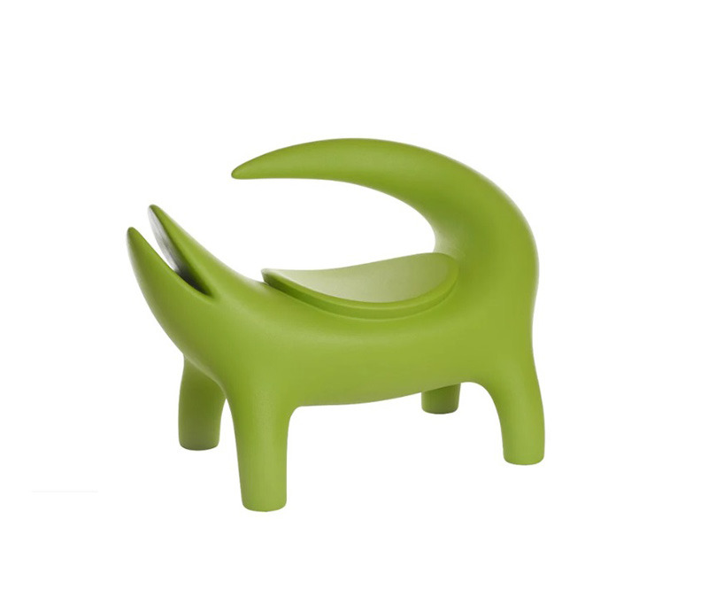 Fauteuil d'extérieur Big Kroko en bioplastique par Marcantonio x SLIDE Studio Fauteuil BIg Kroko vert citron